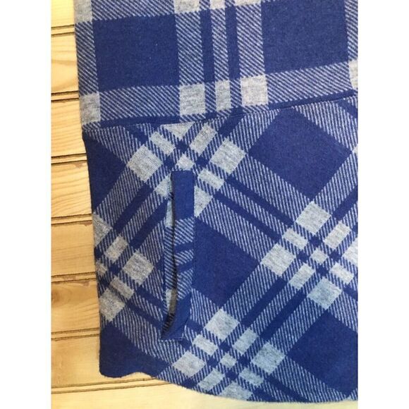 Soft Surroundings SUPER SOFT 1/4 Zip Cozy Blue Plaid Tunic Petite Medium - Picture 4 of 9